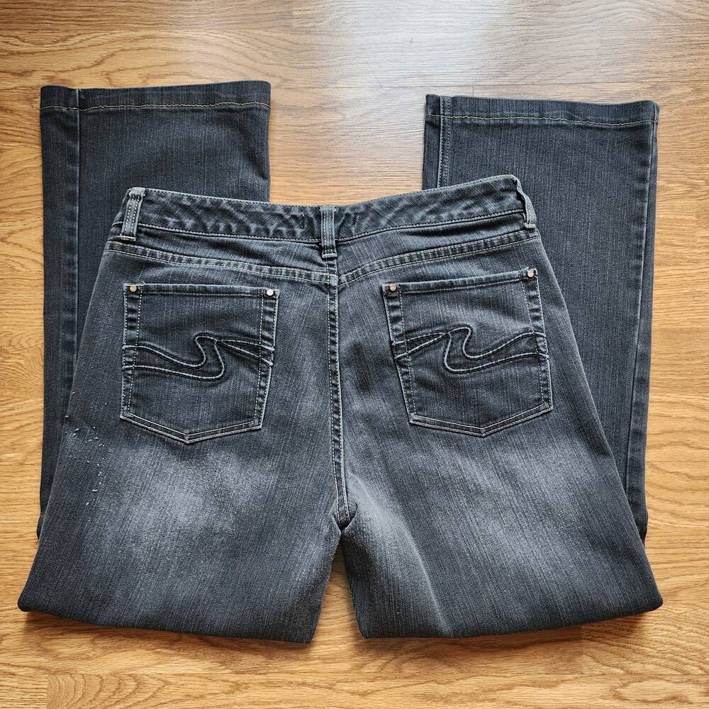White House Black Market Jeans Womens Size 12R Blanc Black Bootcut Flex Pant - Picture 7 of 14